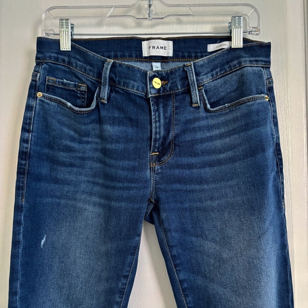 FRAME Le Garcon Eaton Blue Straight Leg Jeans Sz 25 - Picture 3 of 10